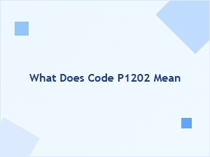 What Does Code P1202 Mean