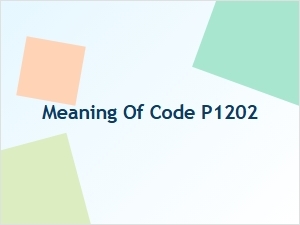 Meaning of Code P1202 and Its Causes