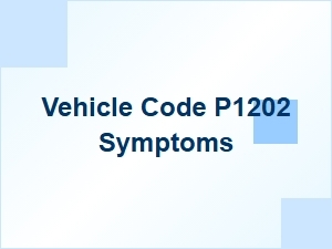 Vehicle Code P1202 Symptoms Diagnosis