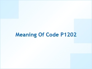 Meaning of Code P1202 in Vehicle Diagnostics